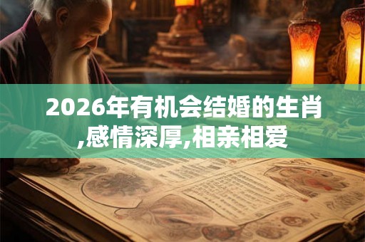 2026年有机会结婚的生肖,感情深厚,相亲相爱