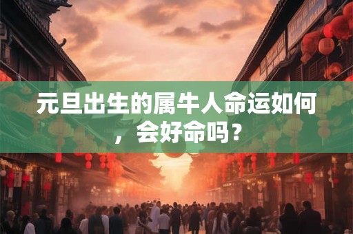 元旦出生的属牛人命运如何，会好命吗？