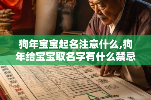 狗年宝宝起名注意什么,狗年给宝宝取名字有什么禁忌？