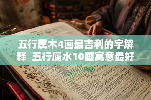五行属木4画最吉利的字解释  五行属水10画寓意最好的字