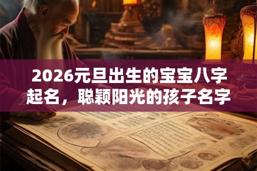 2026元旦出生的宝宝八字起名，聪颖阳光的孩子名字