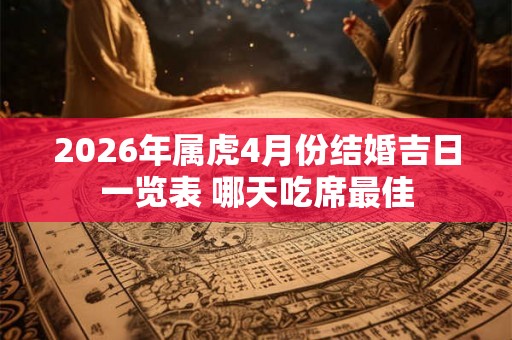 2026年属虎4月份结婚吉日一览表 哪天吃席最佳