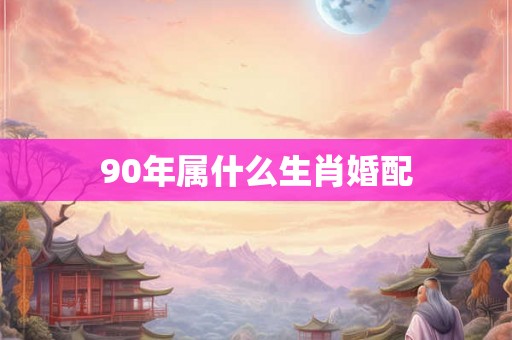 90年属什么生肖婚配