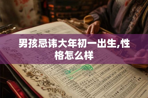 男孩忌讳大年初一出生,性格怎么样