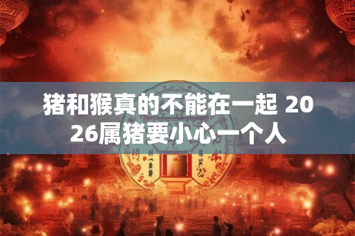 猪和猴真的不能在一起 2026属猪要小心一个人