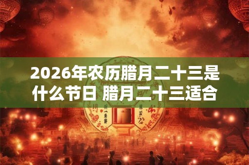 2026年农历腊月二十三是什么节日 腊月二十三适合结婚吗