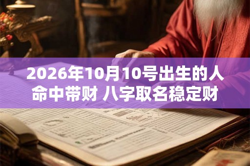2026年10月10号出生的人命中带财 八字取名稳定财运