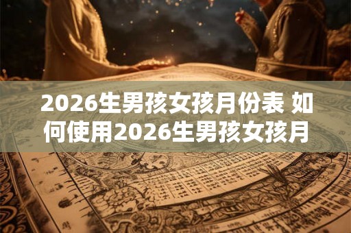 2026生男孩女孩月份表 如何使用2026生男孩女孩月份表预测宝宝性别 2026生男孩女孩月份表 如何使用2026生男孩女孩月份表预测宝宝性别