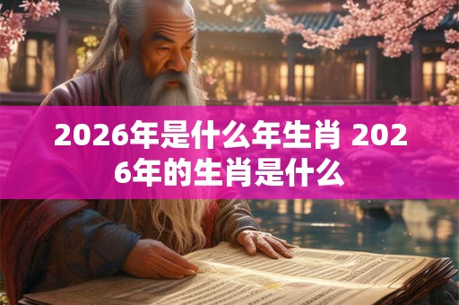 2026年是什么年生肖 2026年的生肖是什么