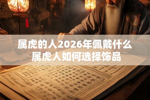 属虎的人2026年佩戴什么 属虎人如何选择饰品 属虎的人2026年佩戴什么 属虎人如何选择饰品