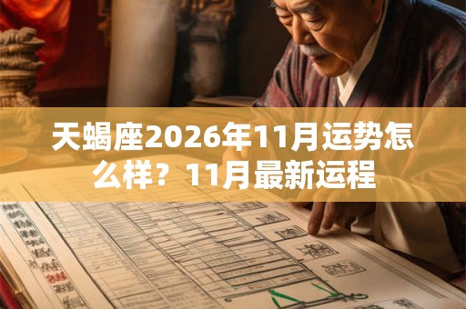天蝎座2026年11月运势怎么样？11月最新运程