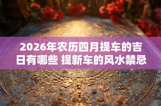 2026年农历四月提车的吉日有哪些 提新车的风水禁忌 2026年农历四月提车的吉日有哪些 提新车的风水禁忌