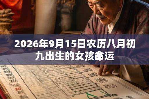 2026年9月15日农历八月初九出生的女孩命运