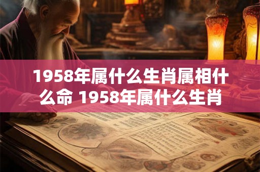 1958年属什么生肖属相什么命 1958年属什么生肖 1958年属什么生肖属相什么命 1958年属什么生肖