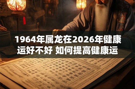 1964年属龙在2026年健康运好不好 如何提高健康运势 1964年属龙在2026年健康运好不好 如何提高健康运势