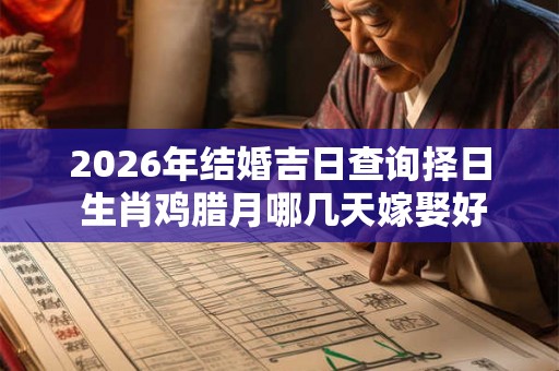 2026年结婚吉日查询择日 生肖鸡腊月哪几天嫁娶好 2026年结婚吉日查询择日 生肖鸡腊月哪几天嫁娶好