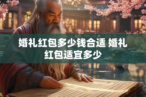 婚礼红包多少钱合适 婚礼红包适宜多少