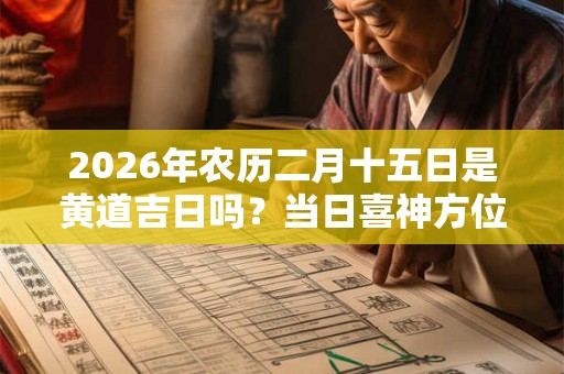 2026年农历二月十五日是黄道吉日吗？当日喜神方位在哪？