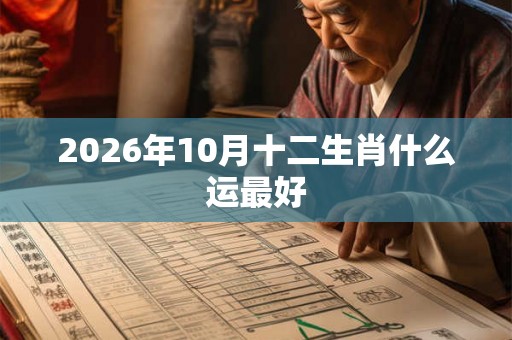 2026年10月十二生肖什么运最好
