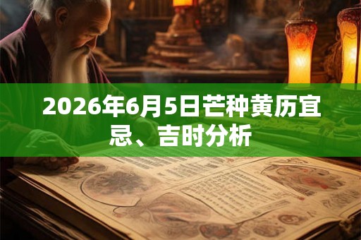2026年6月5日芒种黄历宜忌、吉时分析