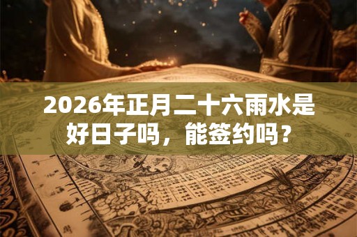 2026年正月二十六雨水是好日子吗，能签约吗？