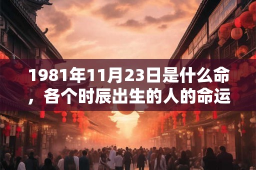 1981年11月23日是什么命，各个时辰出生的人的命运