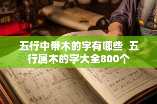五行中带木的字有哪些  五行属木的字大全800个