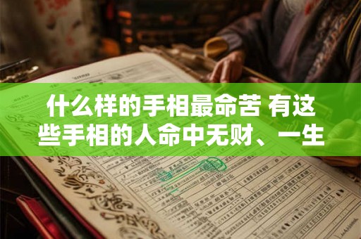 什么样的手相最命苦 有这些手相的人命中无财、一生困苦