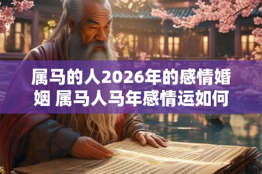 属马的人2026年的感情婚姻 属马人马年感情运如何