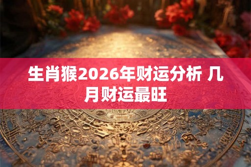 生肖猴2026年财运分析 几月财运最旺