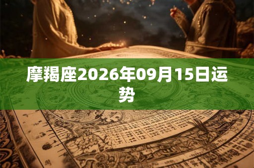 摩羯座2026年09月15日运势