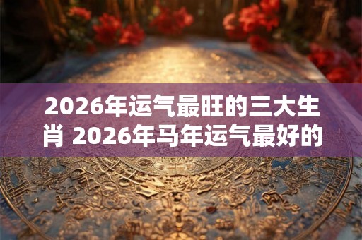 2026年运气最旺的三大生肖 2026年马年运气最好的生肖属相