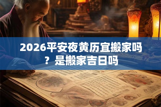 2026平安夜黄历宜搬家吗？是搬家吉日吗