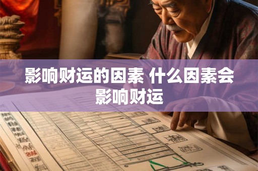 影响财运的因素 什么因素会影响财运