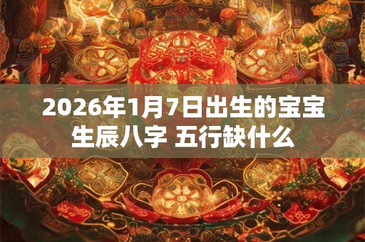 2026年1月7日出生的宝宝生辰八字 五行缺什么 2026年1月7日出生的宝宝生辰八字 五行缺什么
