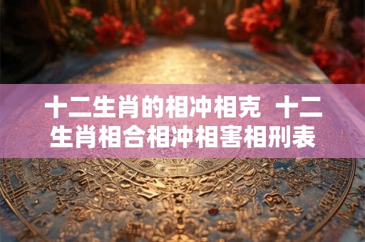 十二生肖的相冲相克  十二生肖相合相冲相害相刑表