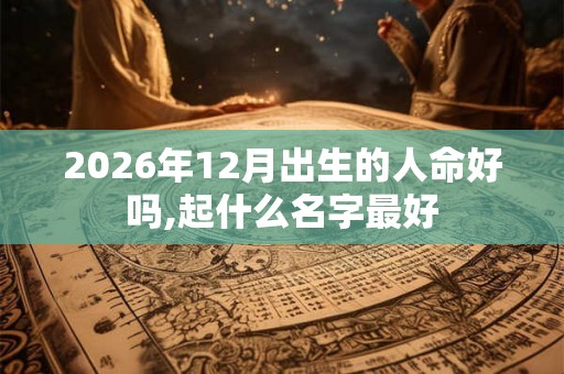 2026年12月出生的人命好吗,起什么名字最好