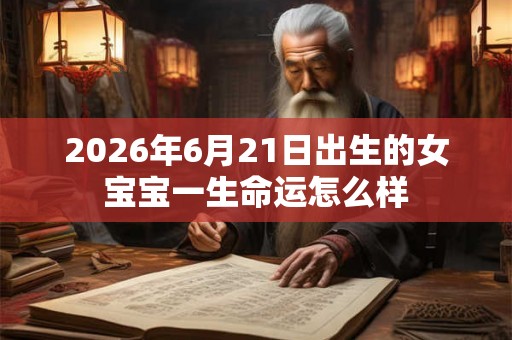 2026年6月21日出生的女宝宝一生命运怎么样