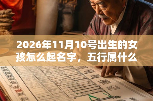 2026年11月10号出生的女孩怎么起名字，五行属什么