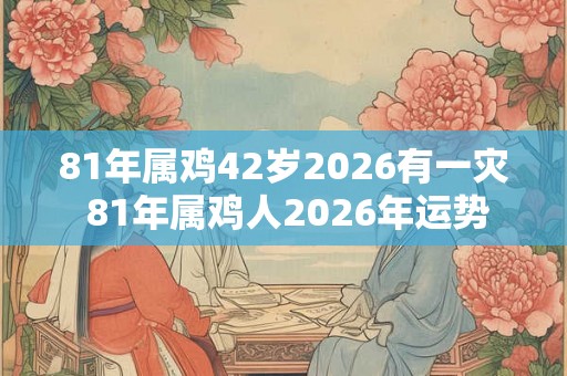 81年属鸡42岁2026有一灾 81年属鸡人2026年运势