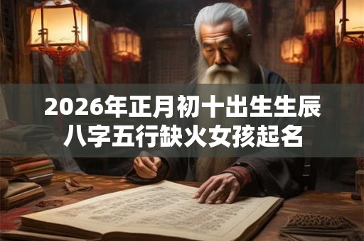 2026年正月初十出生生辰八字五行缺火女孩起名