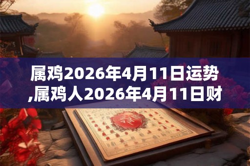 属鸡2026年4月11日运势,属鸡人2026年4月11日财运,生肖鸡2026年4月11日运势