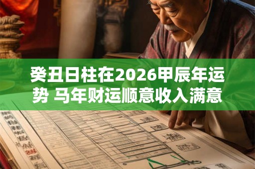 癸丑日柱在2026甲辰年运势 马年财运顺意收入满意