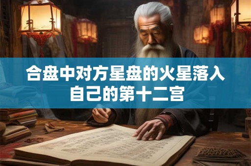 合盘中对方星盘的火星落入自己的第十二宫