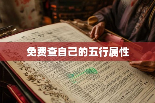 免费查自己的五行属性
