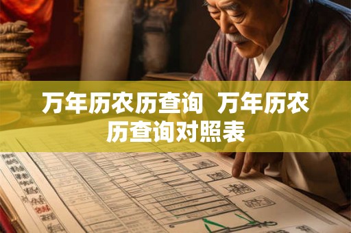 万年历农历查询  万年历农历查询对照表
