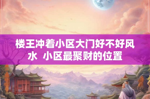 楼王冲着小区大门好不好风水  小区最聚财的位置
