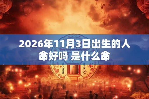2026年11月3日出生的人命好吗 是什么命