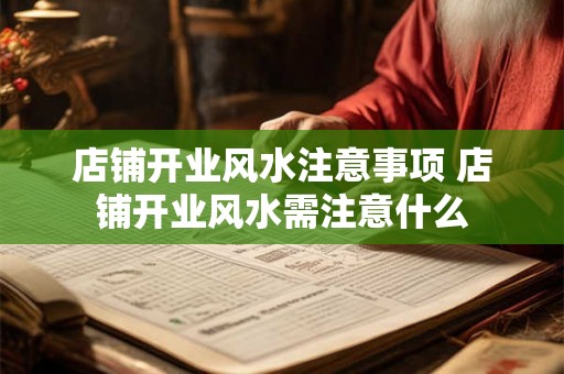 店铺开业风水注意事项 店铺开业风水需注意什么 店铺开业风水注意事项 店铺开业风水需注意什么