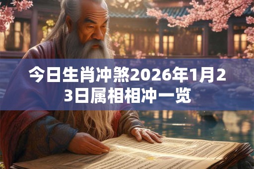 今日生肖冲煞2026年1月23日属相相冲一览